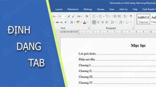 Cách định dạng Tab trong Word 2016