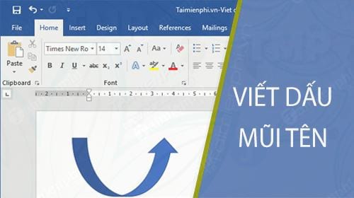 Cách viết dấu mũi tên trong Word