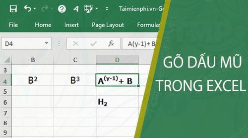 Cách gõ dấu mũ trong Excel