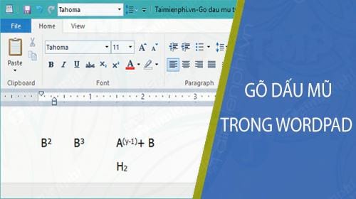 Cách gõ dấu mũ trong Wordpad