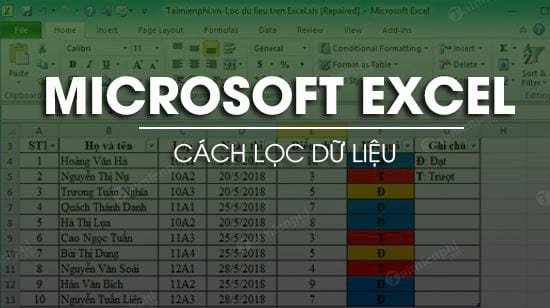 cach loc du lieu tren excel