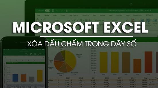 Cách xóa dấu chấm trong dãy số trên Excel