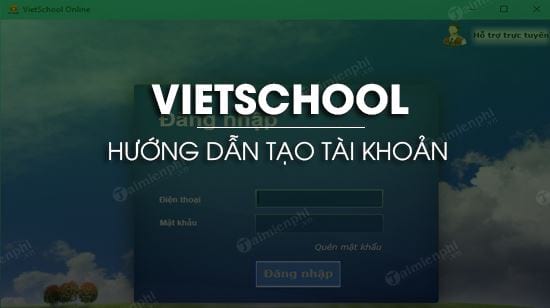 Cách tạo tài khoản VietSchool 0