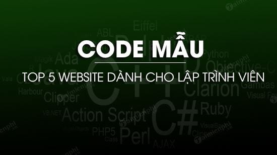 website code mau danh cho lap trinh vien