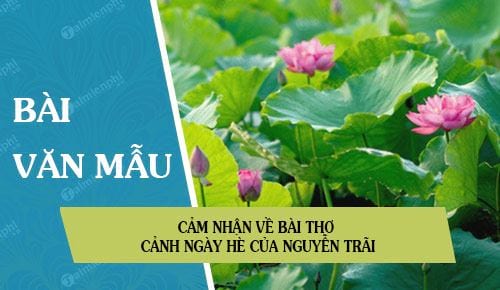 Cảm nhận về bài thơ Cảnh ngày hè của Nguyễn Trãi