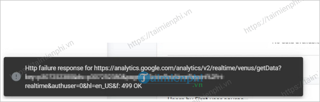 cach sua loi analytics http failure response for 499 ok realtime