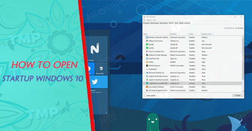 Cách mở Startup Windows 10