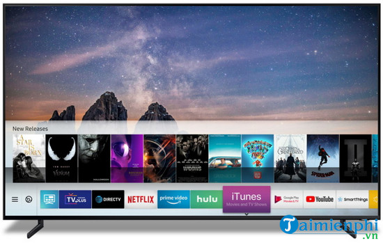 apple mang itunes len smart tv samsung