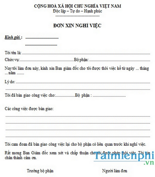 tong hop mau don xin nghi viec pho bien