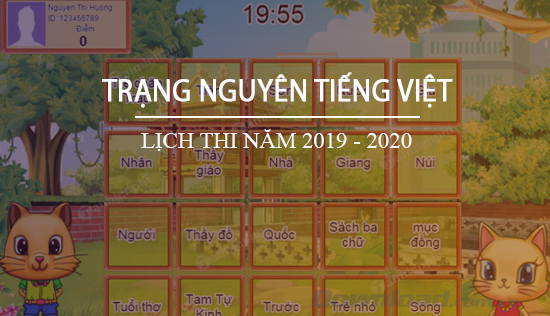 Lịch thi Trạng Nguyên Tiếng Việt năm học 2019 - 2020