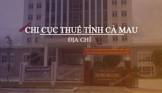 Địa chỉ chi cục thuế tỉnh Cà Mau