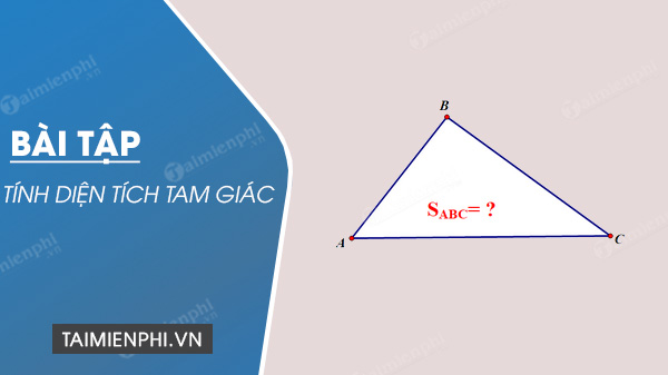 Bài tập tính diện tích tam giác lớp 5 trong sgk, sách bài tập