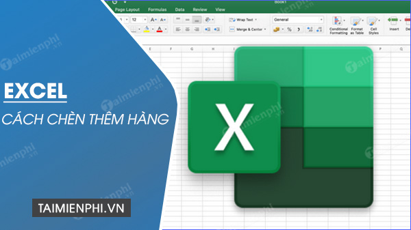 cach chen them hang trong excel