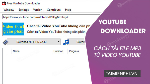 tai nhac mp3 tu video youtube bang youtube downloader