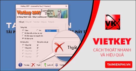 cach thoat vietkey tren may tinh