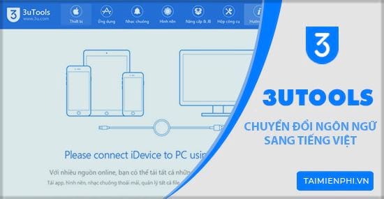 huong dan chuyen doi ngon ngu tieng viet tren 3utools
