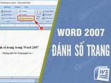 Làm thế nào để đánh số trang trong Word 2007? 
