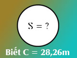 Một hình tròn có chu vi là 16 cm. Hãy tính diện tích của hình tròn đó? 
