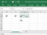 Làm thế nào để viết số mũ trong Excel khi không biết phím tắt tương ứng?