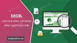 cách xóa trong excel
