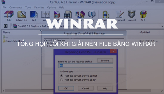 
	Tiêu đề trình duyệt Tổng hợp lỗi khi giải nén file bằng WinRAR
