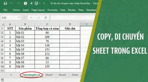 Hướng dẫn sao chép, di chuyển Sheet trong Excel